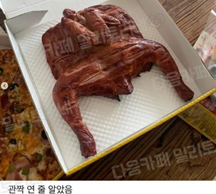 노골적인 포즈의 치킨