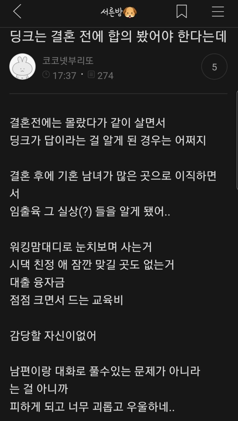 갑자기 딩크하고 싶다고 남편 이혼남만드는 여시 ㄷㄷㄷㄷ