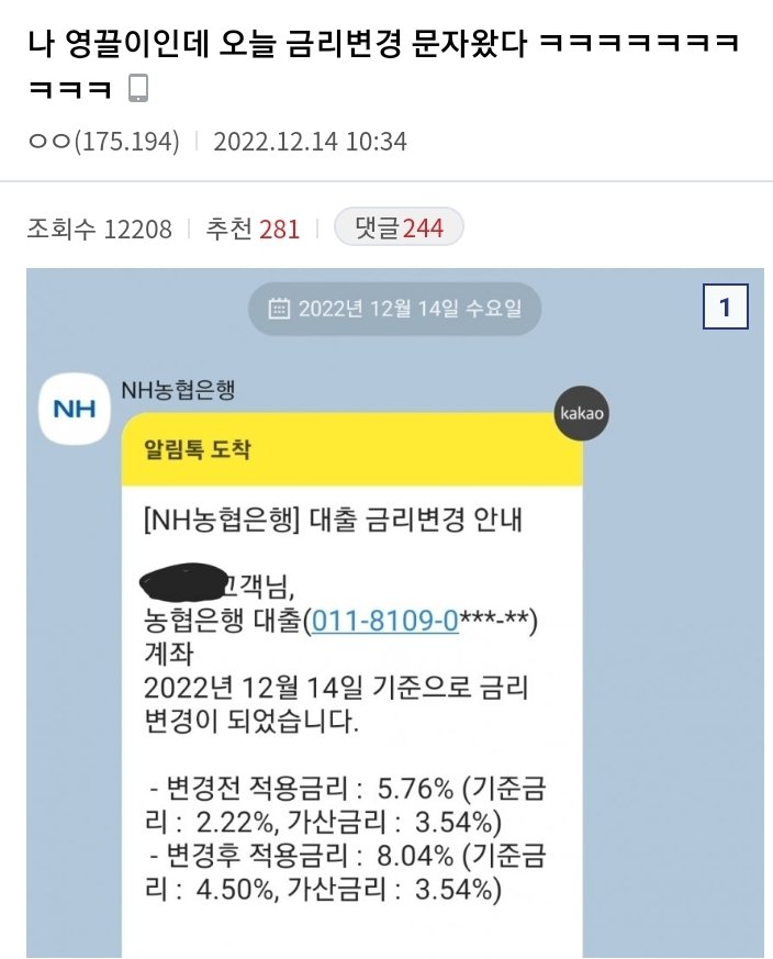 금리변경 문자 받은 영끌족.....jpg