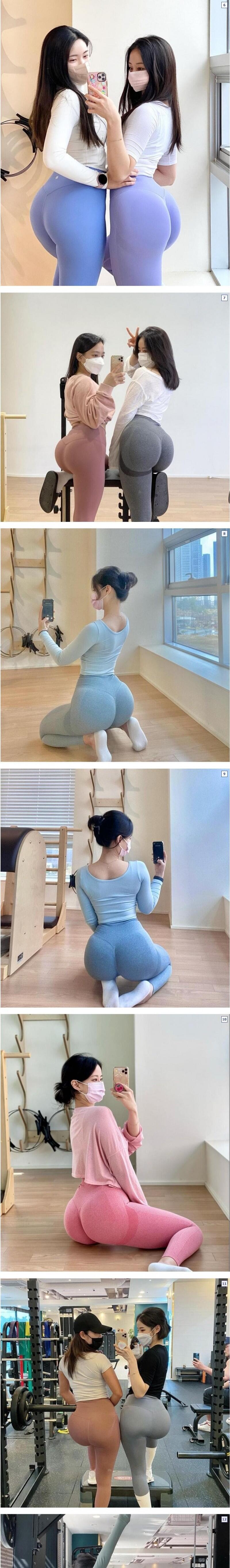 운동녀 레깅스 셀카