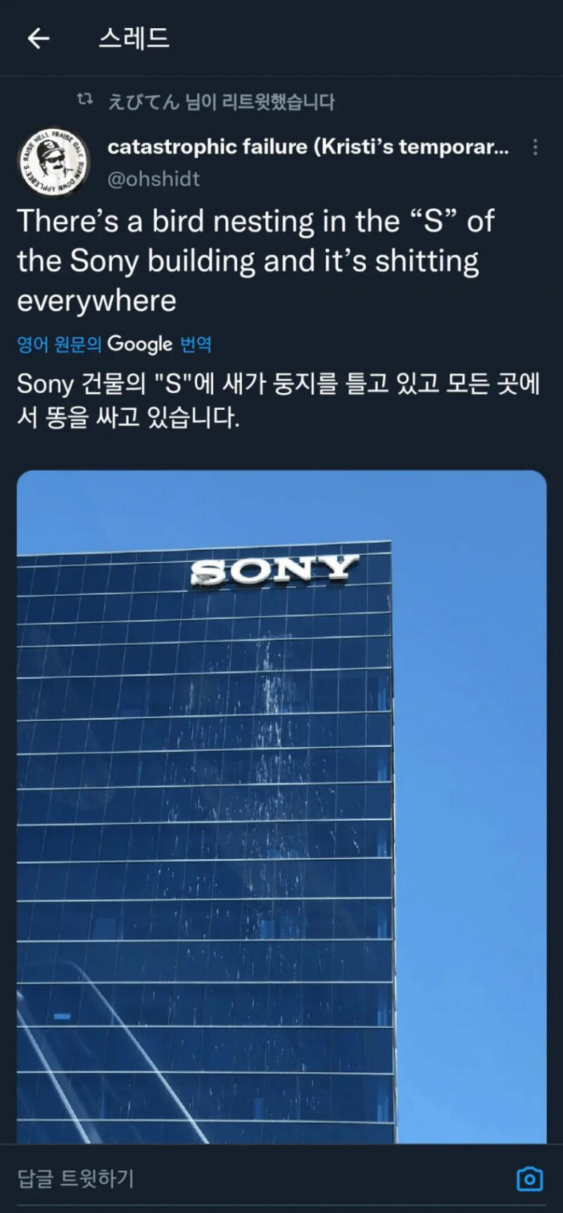 소니 건물 근황