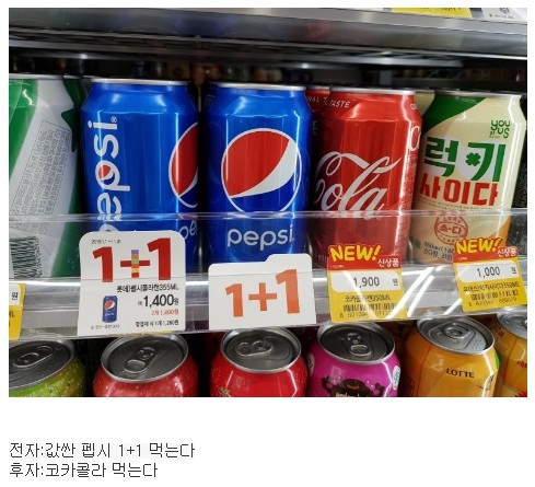 편의점에 들어갔더니 행사를 합니다