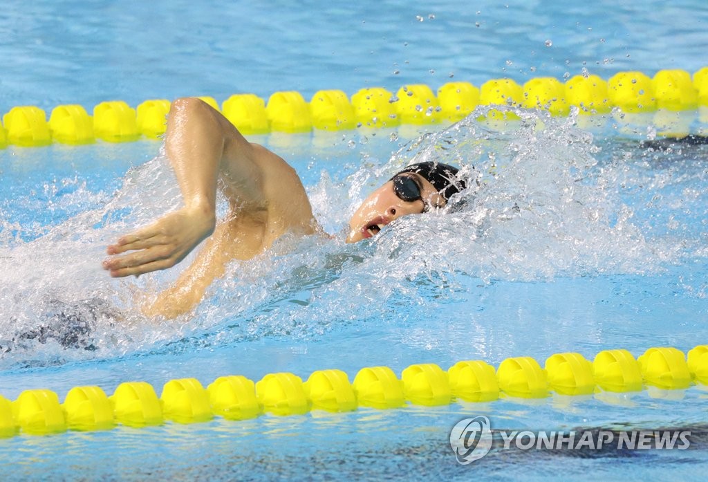 [전국체전] 황선우, 자유형 100ｍ서 4번째 금메달…2년 연속 5관왕 눈앞