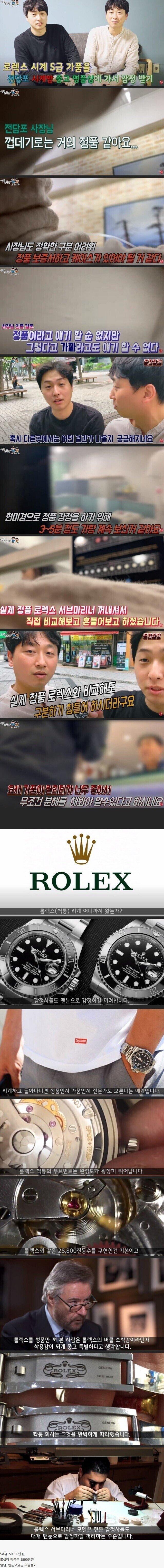 롤렉스 가품 수준