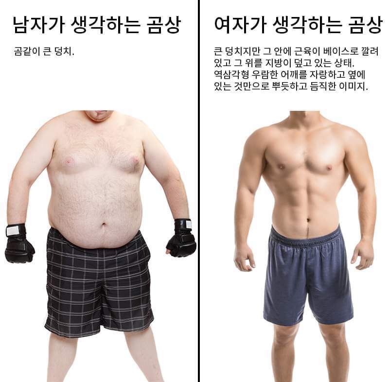 남자들이 착각한다는 곰같은 남자
