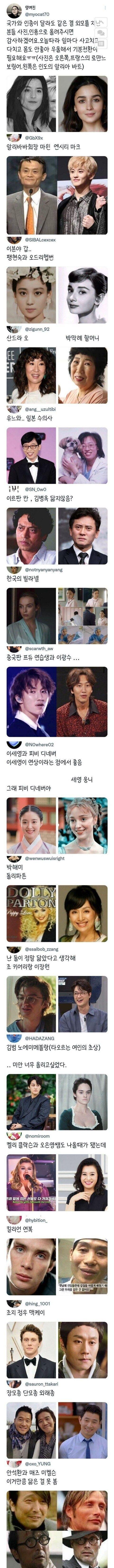 닮은 유명인들