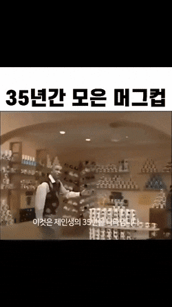 35년동안 모은 머그컵