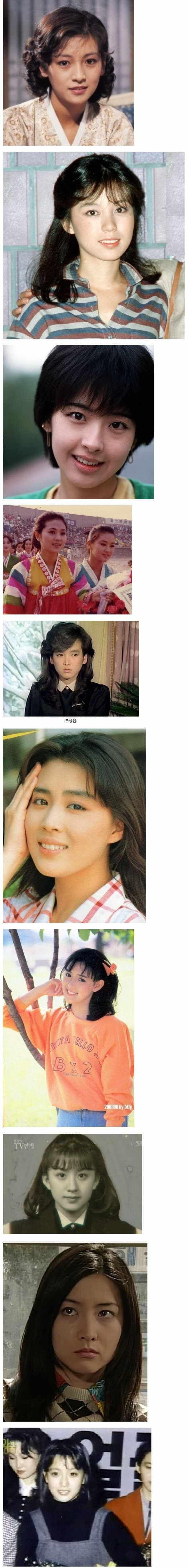 성형이 없던 시절 여자 연예인들 미모 수준