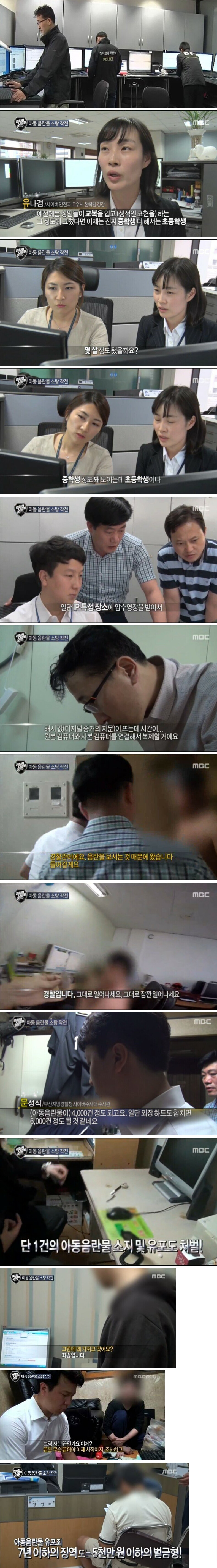 미성년 폐도 움란물, 실제 검거과정