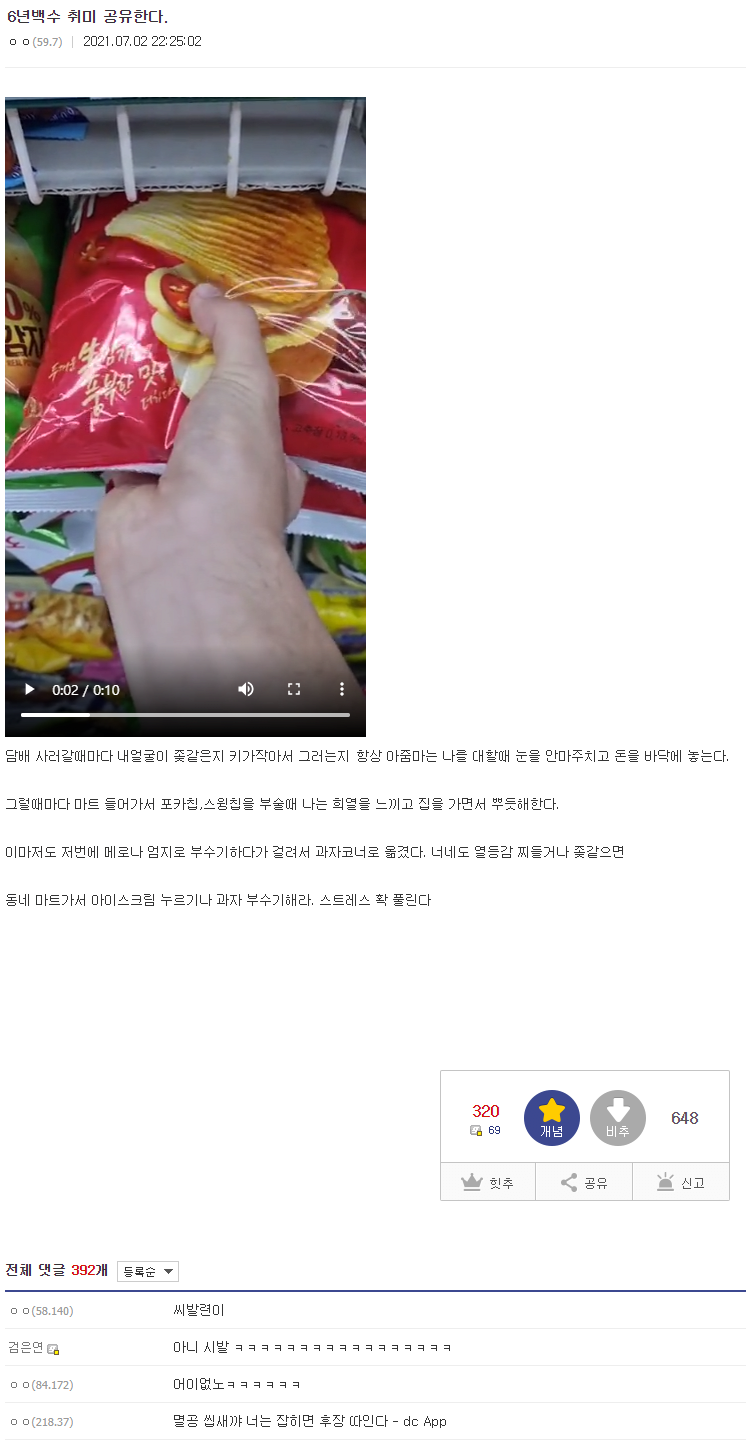 6년차 백수..취미 대공개