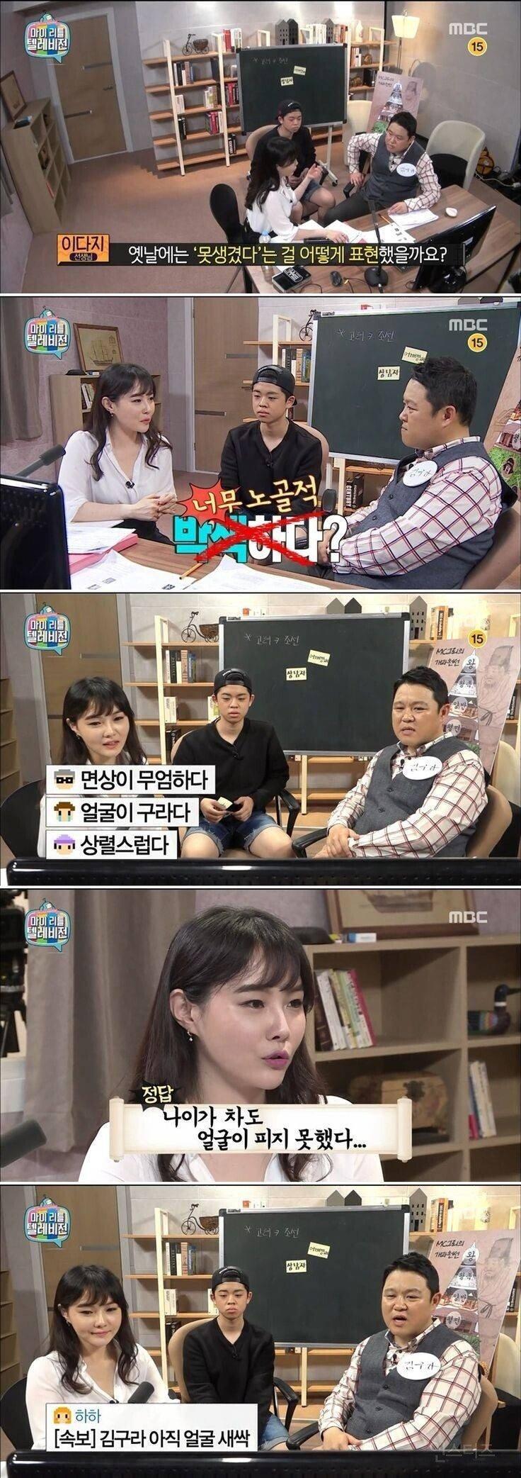 조선시대 사람들의 "얼굴 못생김" 표현법