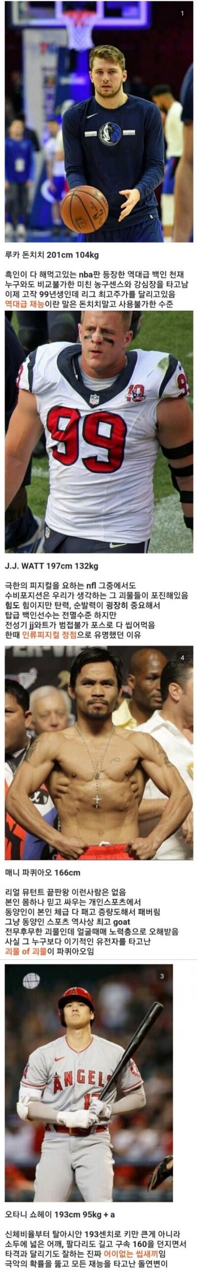 스포츠를 씹어먹은 돌연변이들
