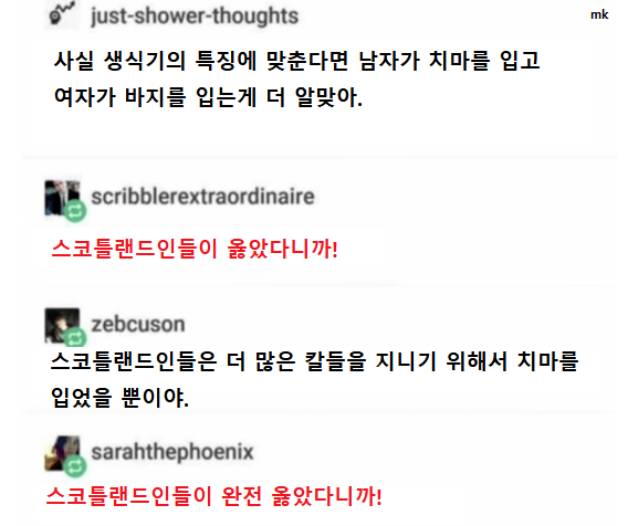 스코틀랜드인들이 옳았어!