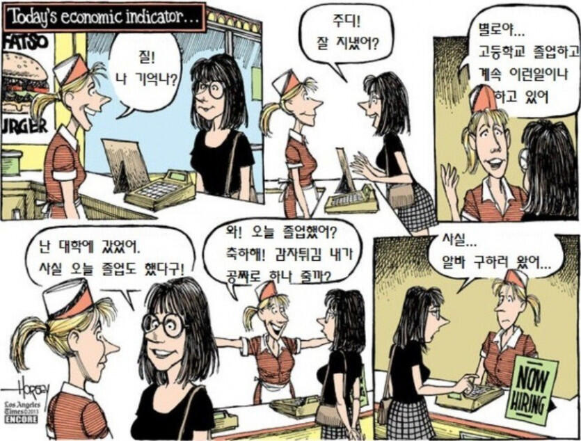 대학 졸업한 고등학생때 동창을 만난 사람