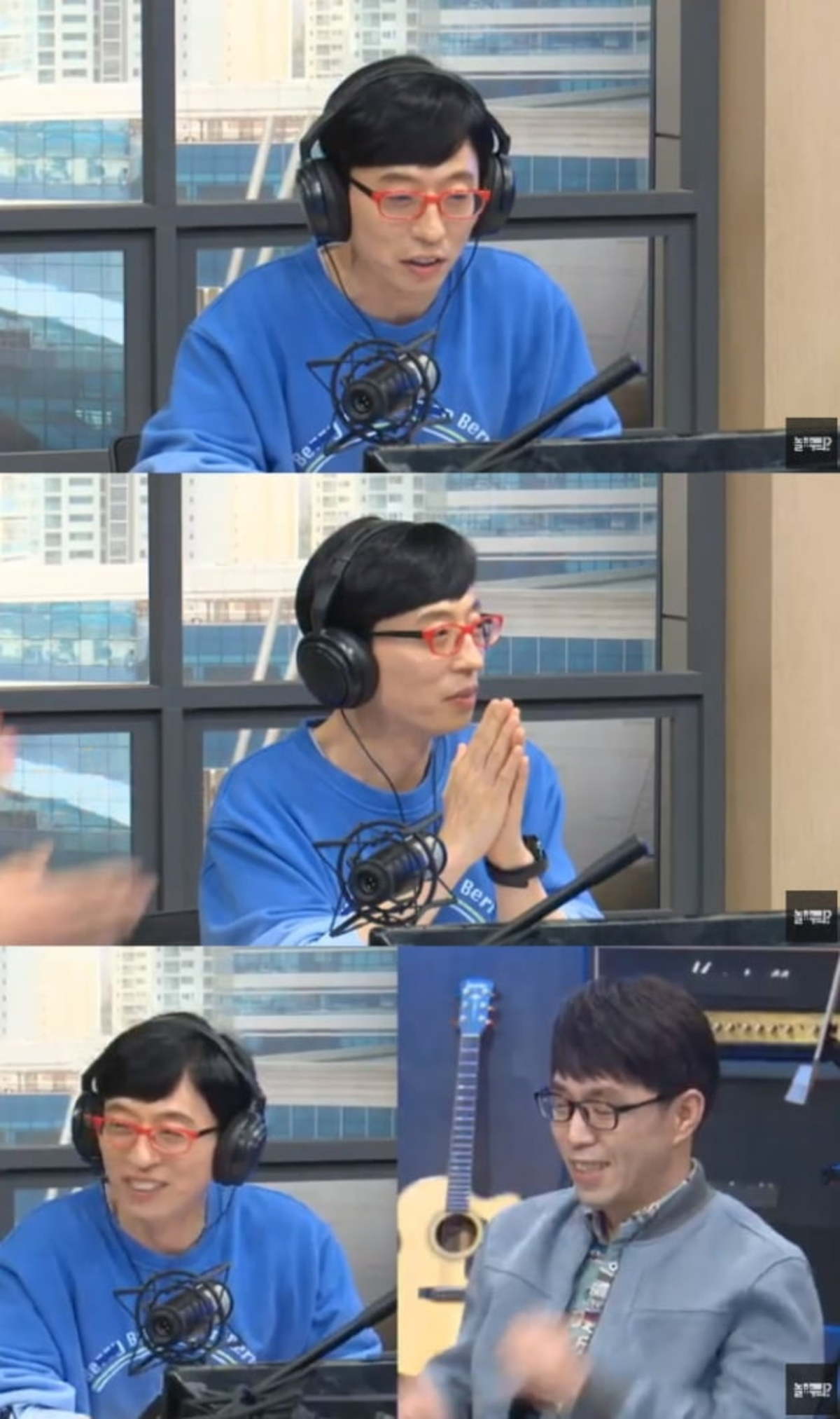 '국민MC' 유재석이 빨간 뿔테안경을 착용했을때(feat 영화평론가 이동진).JPG