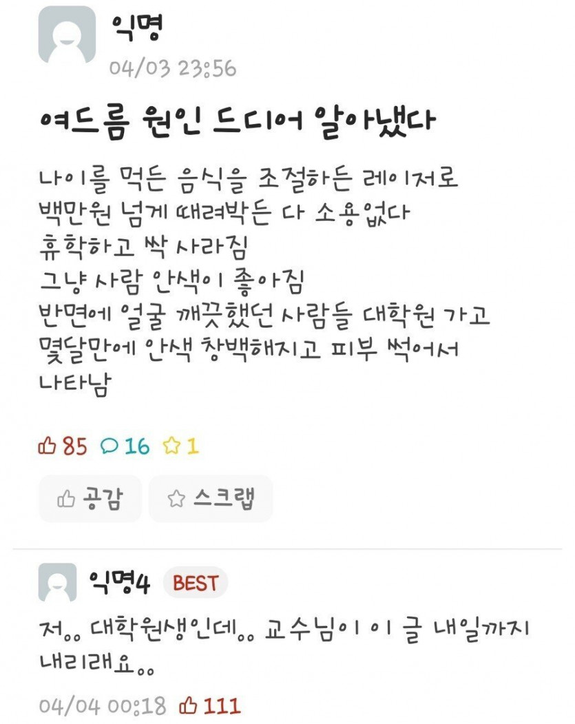 여드름의 원인