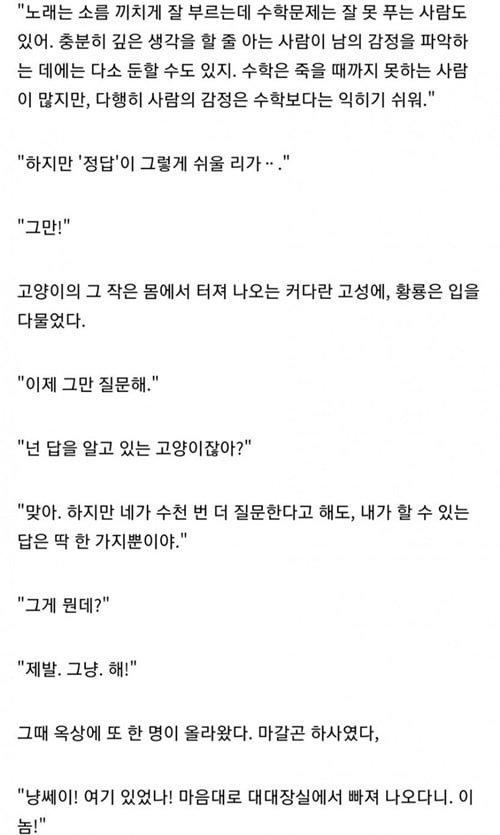 고양이는 모든 답을 알고 있다