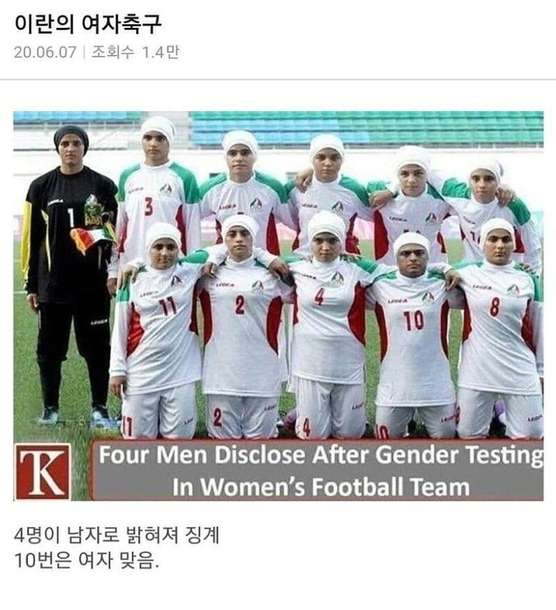 이란 여자축구 레전드 사건