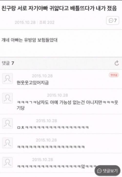 귀 얇은 아빠