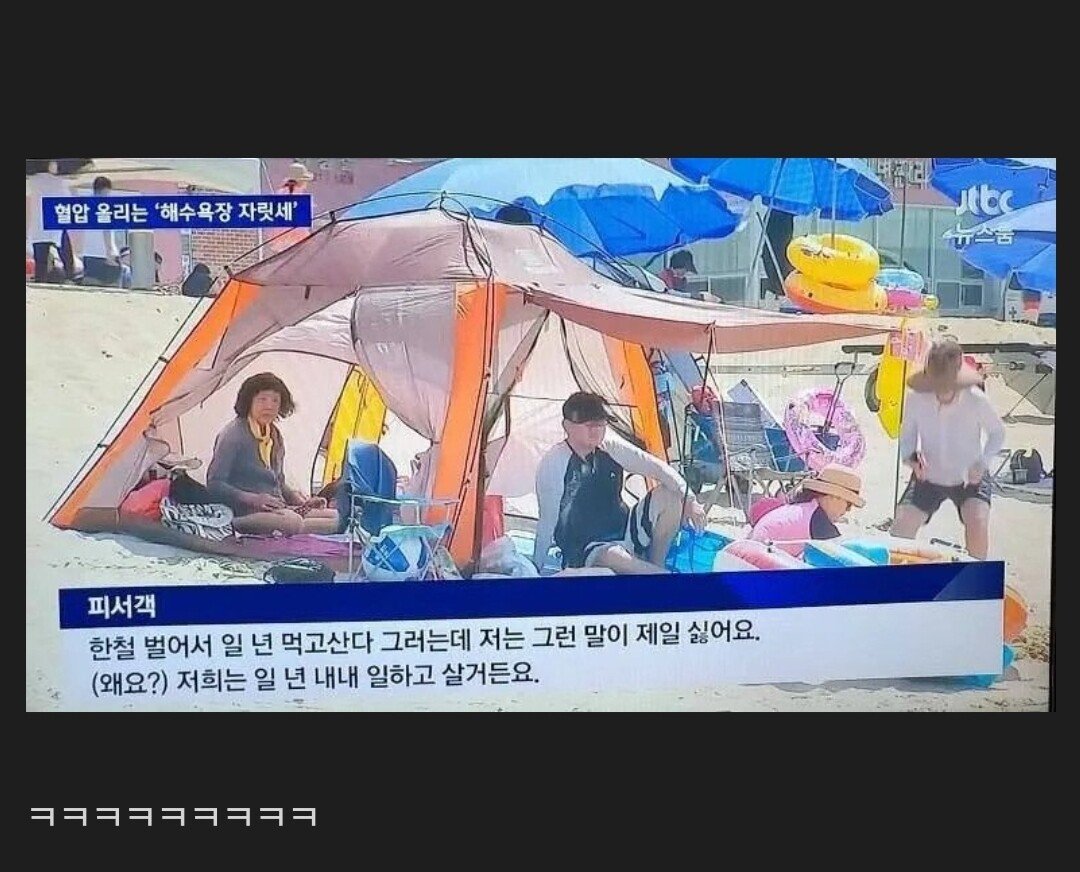 여름 한철장사에 대한 피서객 일침 甲