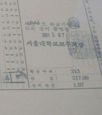 서울대 학점 1점대는 졸업후 무엇을 할까?