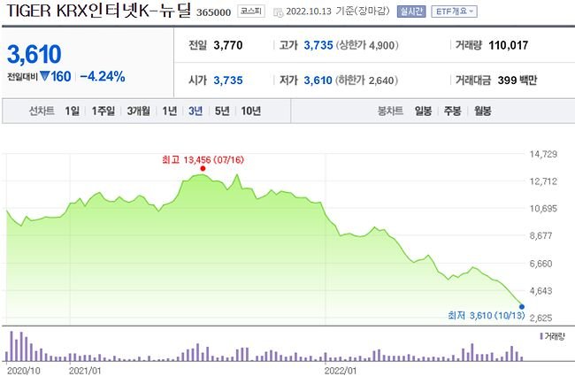 1년에 66%폭락한 뉴딜 ETF (feat.카카오)