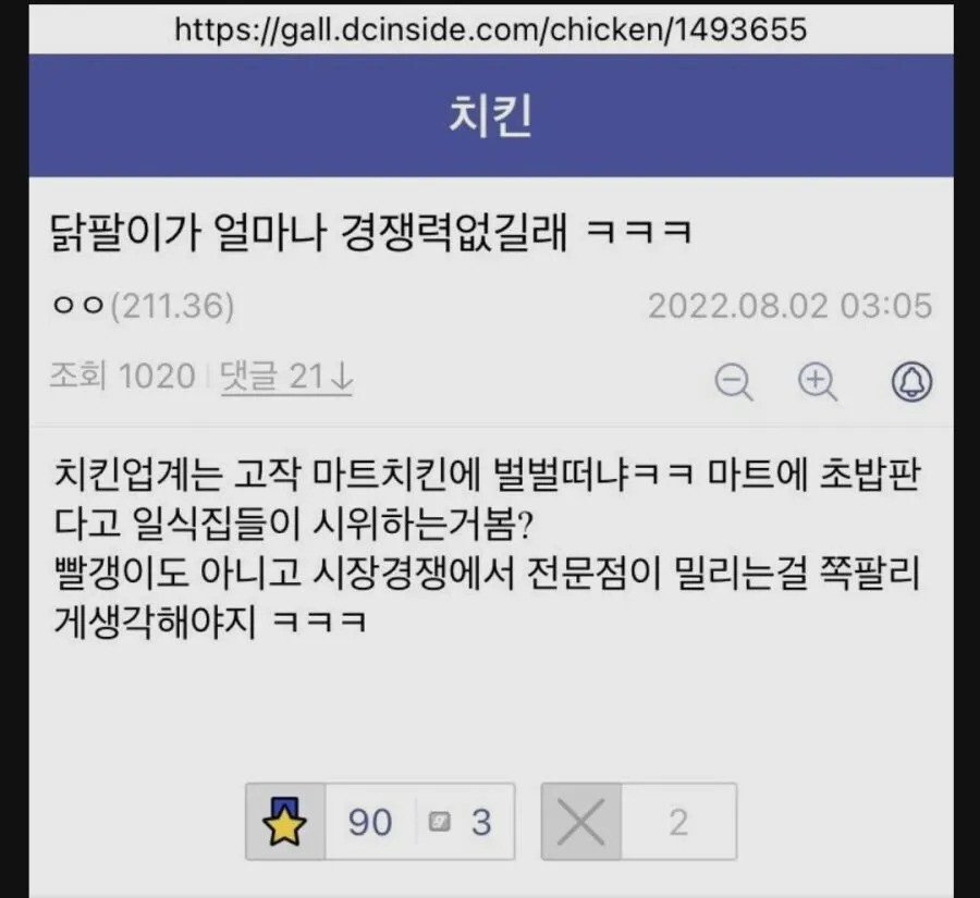 닭팔이의 경쟁력