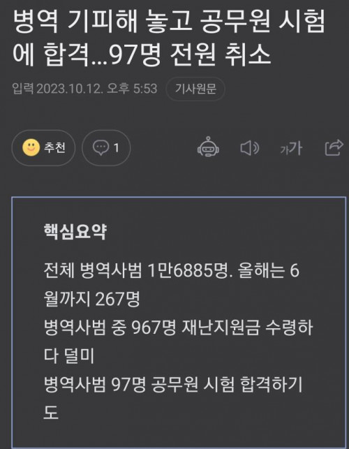 병역기피 공무원 합격자 97명 전원 취소.jpg