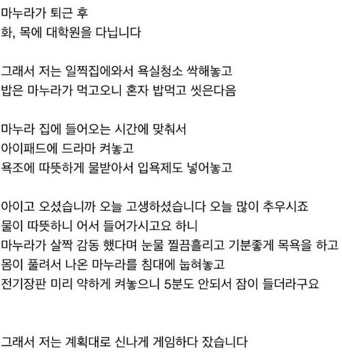 남편의 계획