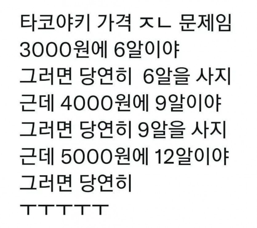 타코야끼 가격논란