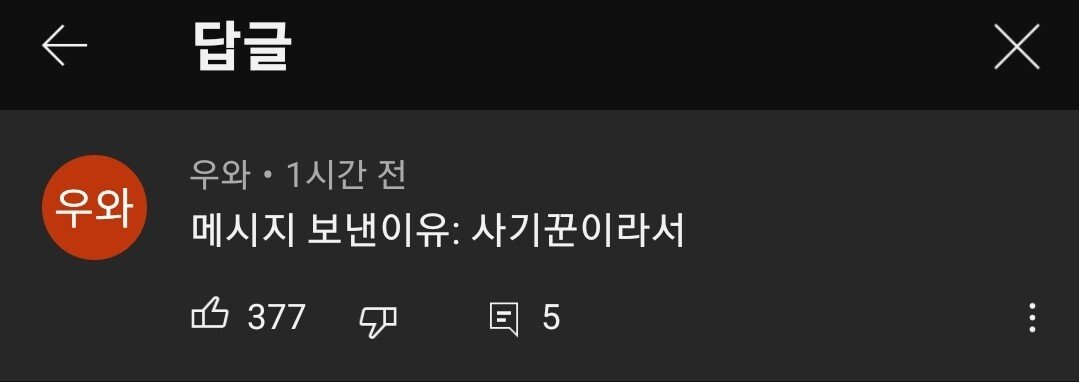 과거에 한 여성 유튜버한테 지속적으로 메시지 보낸 사실로 인해, 내일 '해명 영상' 올린다는 사망여우