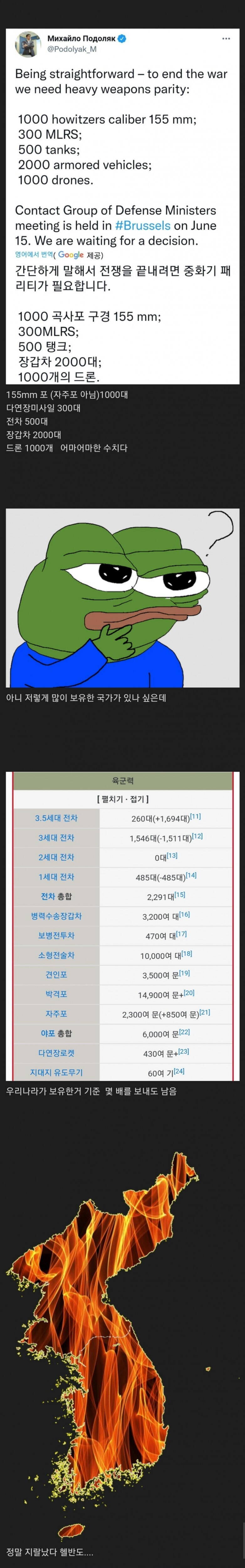 우크라이나 "전쟁을 끝내려면 이 정도 필요합니다"