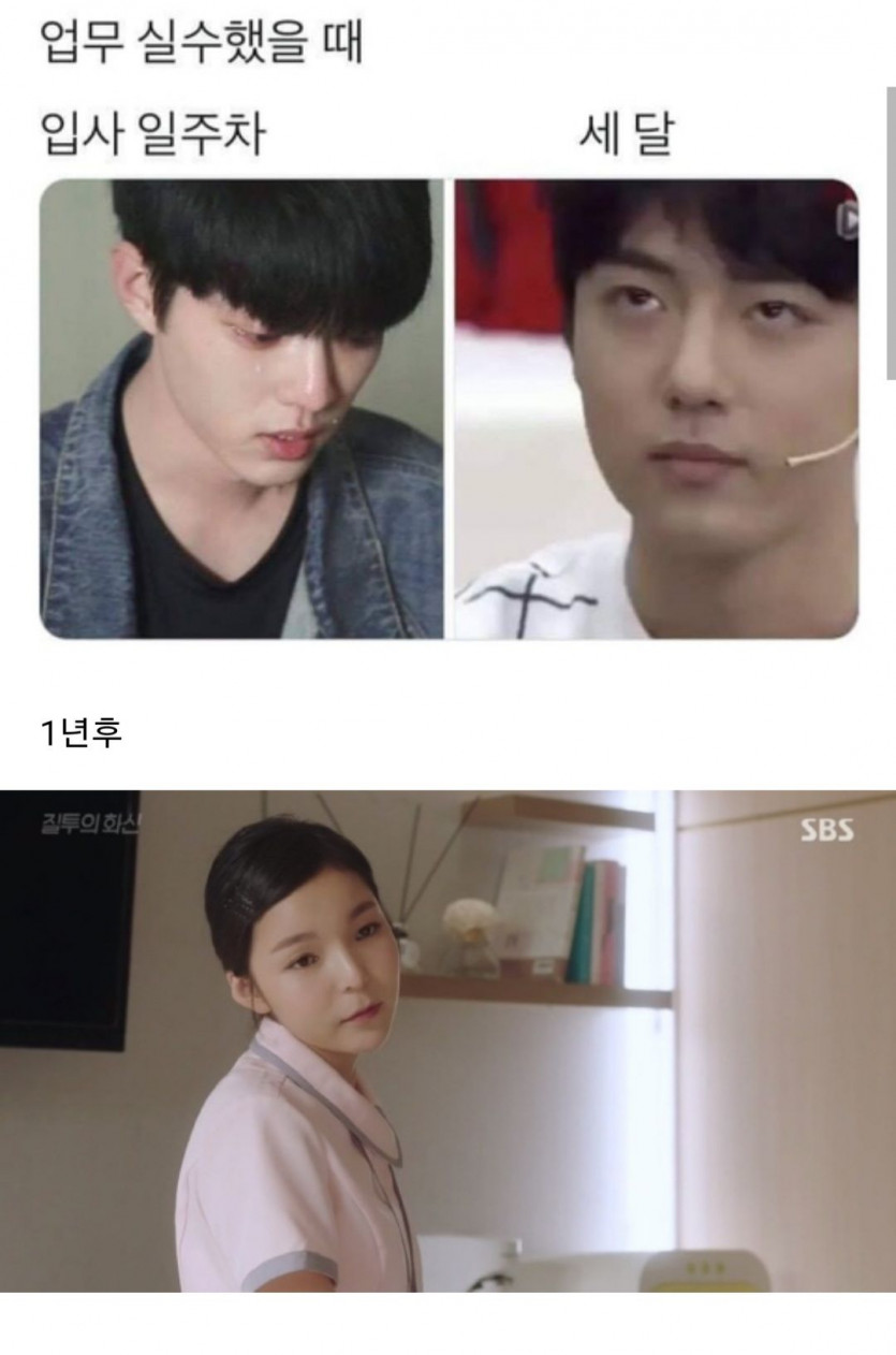업무실수 했을때 일주일 차, 세 달, 그리고....